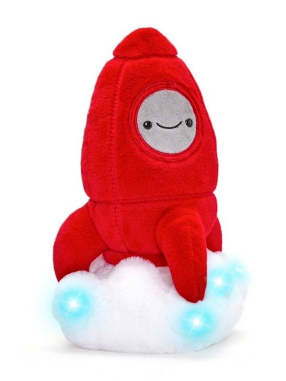 NEW FAO Schwartz Red Space Rocket Glow Brights 11.5” Plush